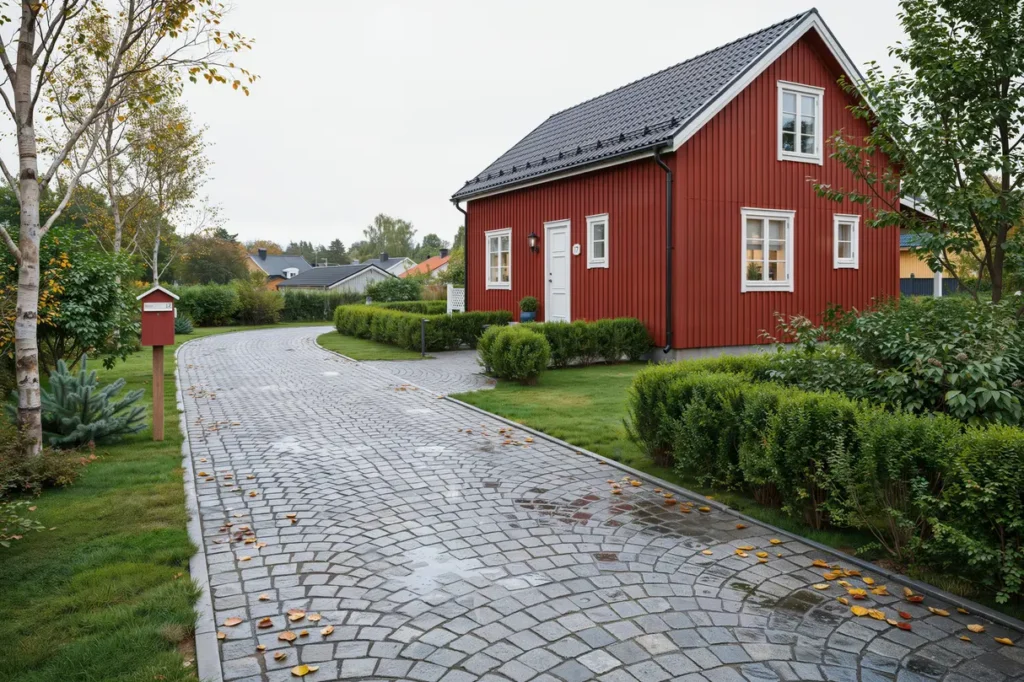 stenl ggning av uppfart och g ngar i alvik bromma