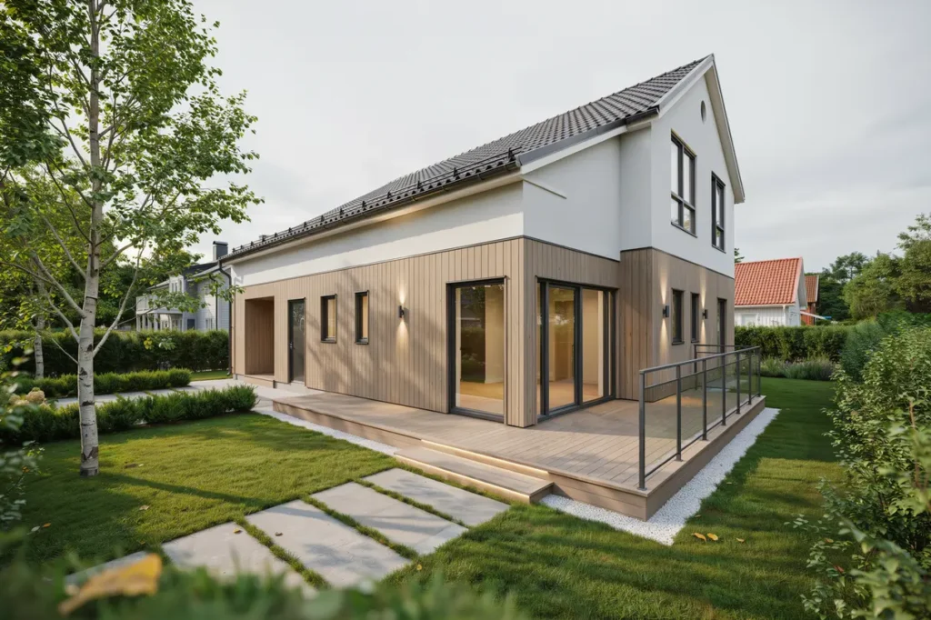 tillbyggnad av veranda och nya altand rrar i alvik bromma